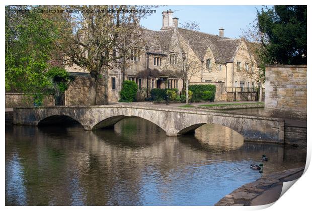 Bourton-on-the-Water bridge Print by Christopher Keeley
