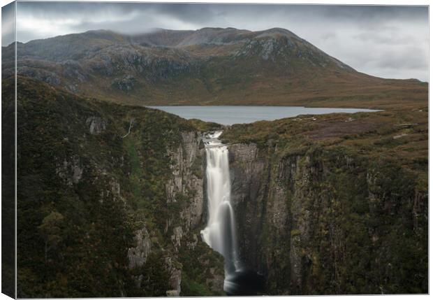 Loch na Gainmhich and Wailing Widow Falls Canvas Print by Anthony McGeever