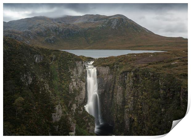 Loch na Gainmhich and Wailing Widow Falls Print by Anthony McGeever