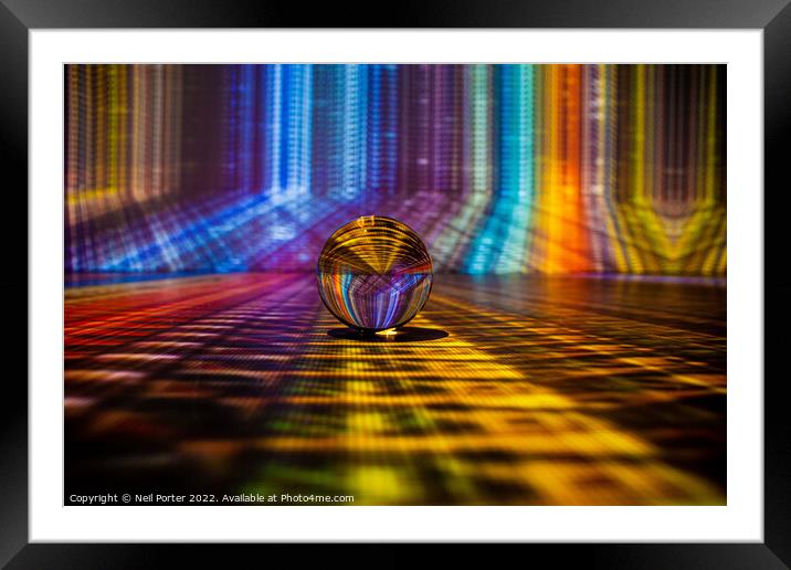 Rainbow lights Framed Mounted Print by Neil Porter