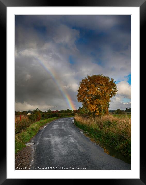 Chasing The Rainbow Framed Mounted Print by Nigel Bangert