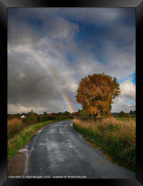 Chasing The Rainbow Framed Print by Nigel Bangert