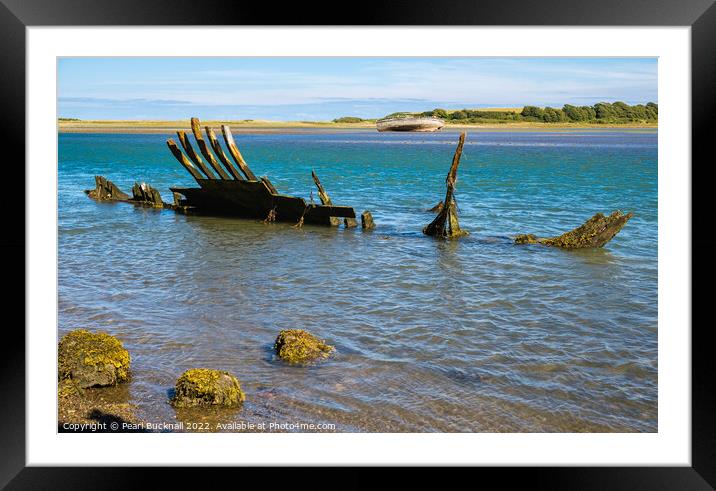 Traeth Dulas Shipwrecks Anglesey Framed Mounted Print by Pearl Bucknall