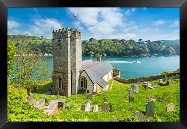 St Petrox Church and the River Dart, Dartmouth Framed Print by Justin Foulkes