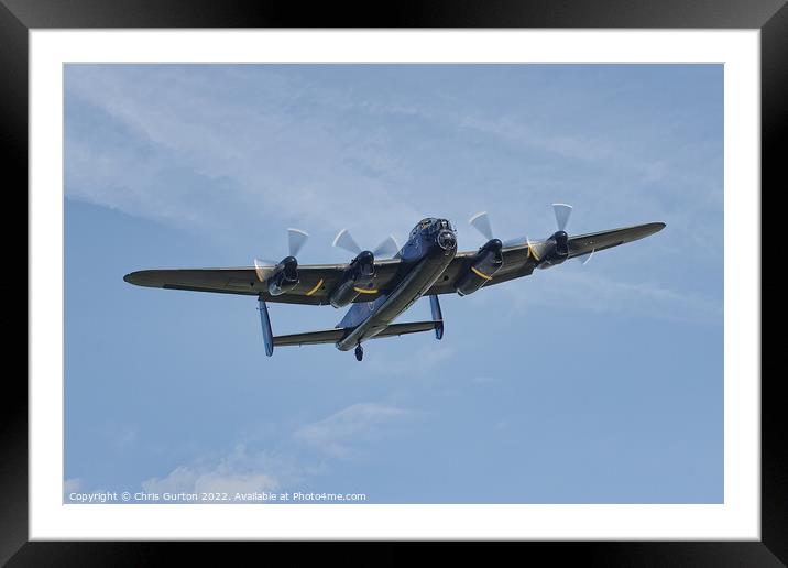 Avro Lancaster Framed Mounted Print by Chris Gurton