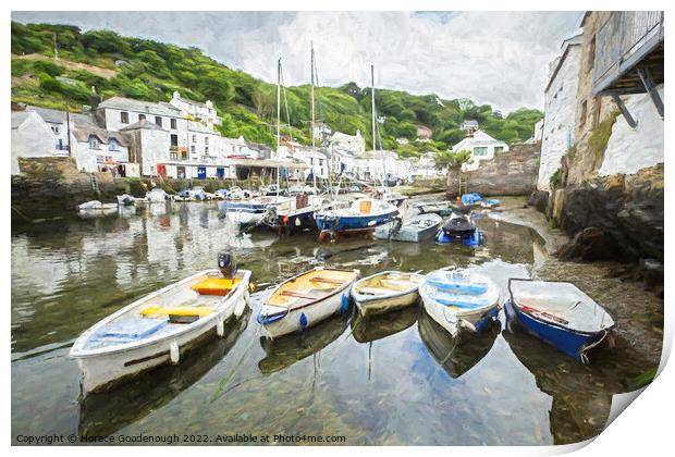  Polperro Harbour Print by Horace Goodenough