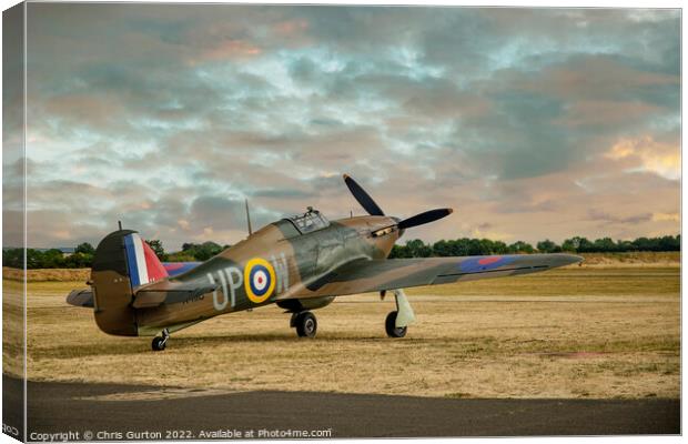 Hawker Hurricane Canvas Print by Chris Gurton