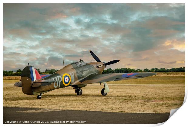 Hawker Hurricane Print by Chris Gurton