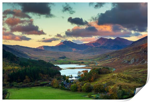 Snowdon from Capel Curig Print by Rory Trappe