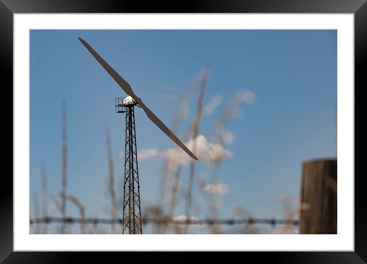 Wind Power on the Farm Framed Mounted Print by Glen Allen