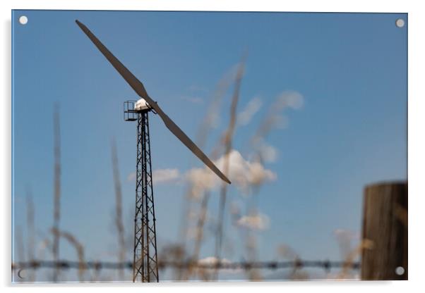 Wind Power on the Farm Acrylic by Glen Allen