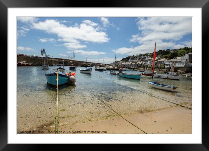 Mousehole Harbour Framed Mounted Print by Horace Goodenough