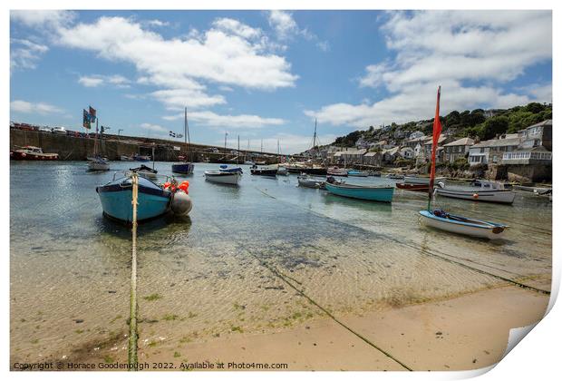 Mousehole Harbour Print by Horace Goodenough