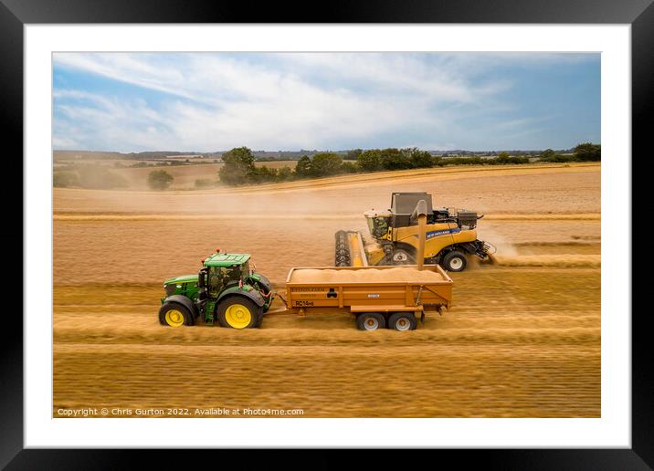 Bringing in the Harvest Framed Mounted Print by Chris Gurton