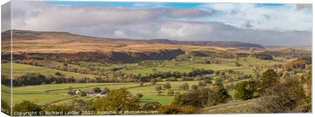 Upper Teesdale from Middle Side Panorama Canvas Print by Richard Laidler