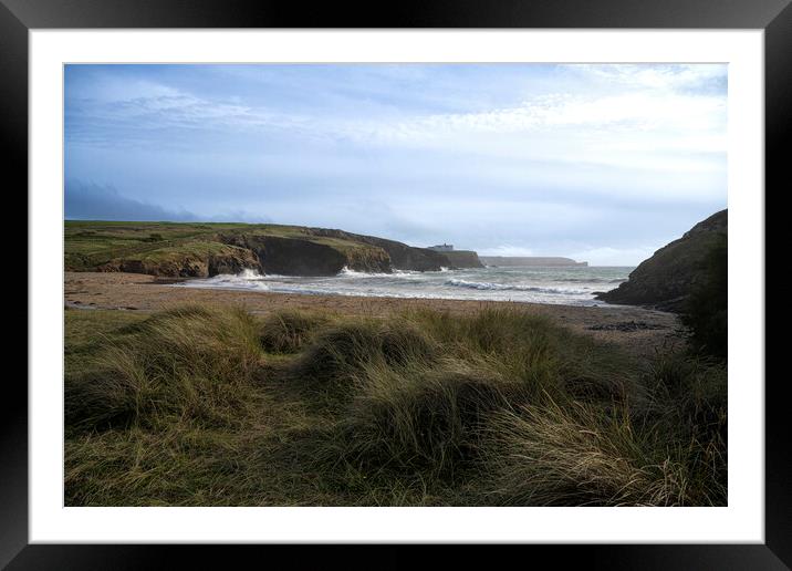 sand dunes, Church Cove Framed Mounted Print by kathy white