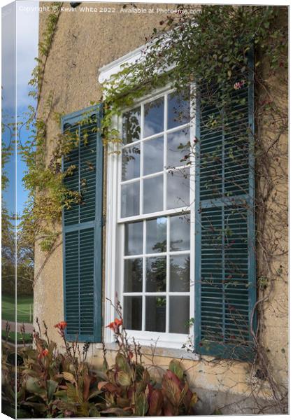Old wooden shutters Canvas Print by Kevin White