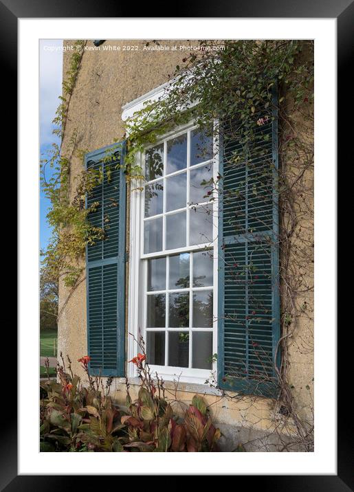 Old wooden shutters Framed Mounted Print by Kevin White