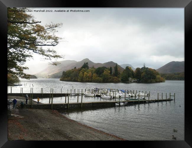 Stormy over Derwentwater Framed Print by Lilian Marshall