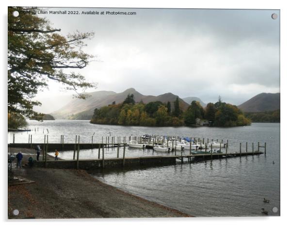 Stormy over Derwentwater Acrylic by Lilian Marshall