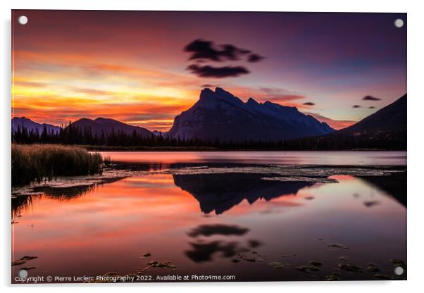 Mount Rundle Glorious Sunrise Acrylic by Pierre Leclerc Photography