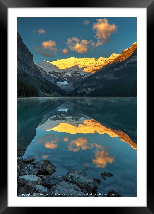 Calm morning at Lake Louise Framed Mounted Print by Pierre Leclerc Photography