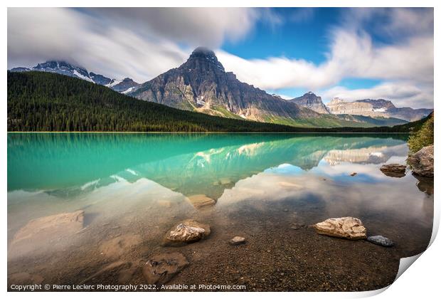 Mountain landscape and reflection Print by Pierre Leclerc Photography