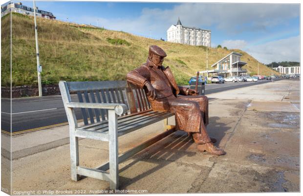 Freddie Gilroy sculpture, Scarborough Canvas Print by Philip Brookes