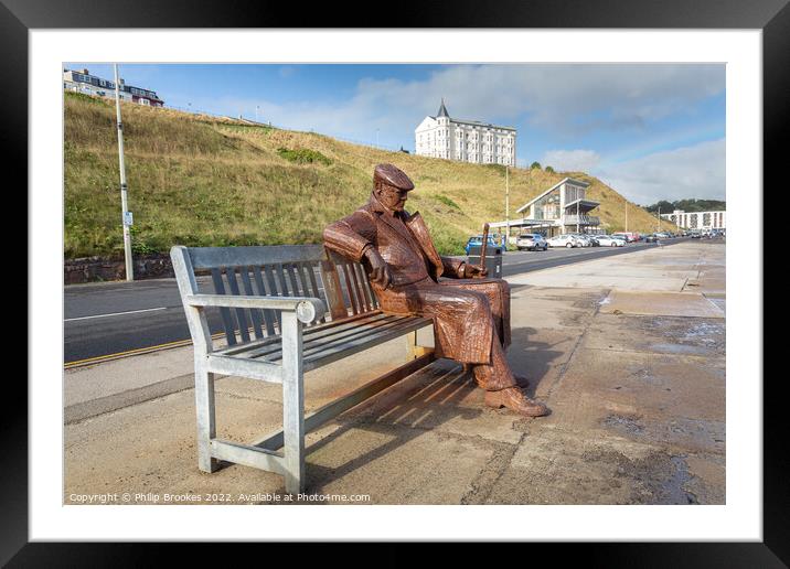 Freddie Gilroy sculpture, Scarborough Framed Mounted Print by Philip Brookes