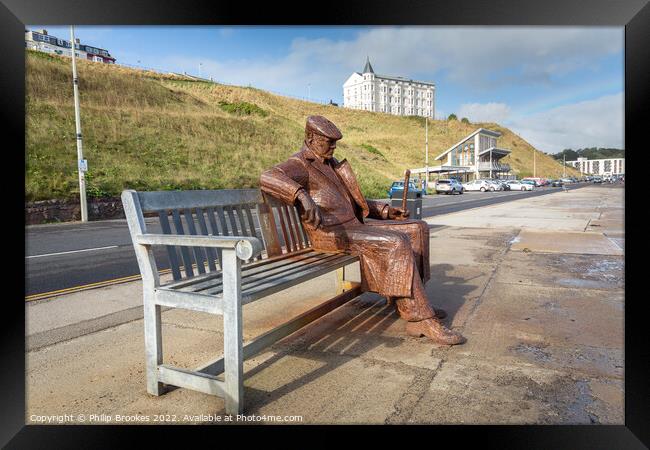 Freddie Gilroy sculpture, Scarborough Framed Print by Philip Brookes