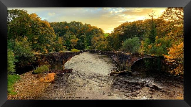 Cromwell's Bridge Autumn Framed Print by Michele Davis