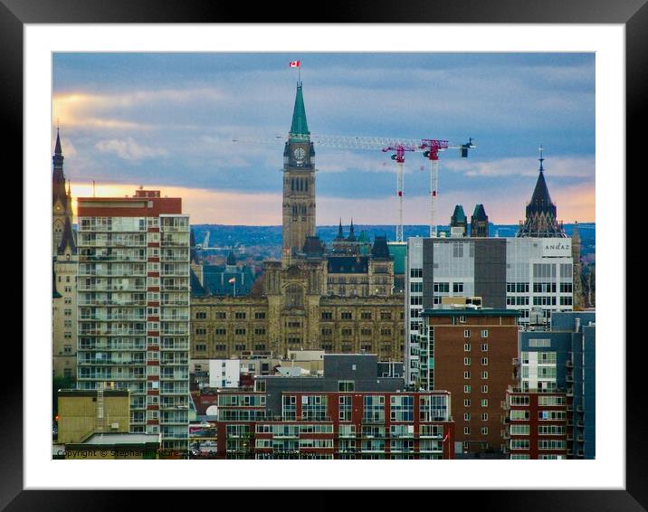 Ottawa in the evening Framed Mounted Print by Stephanie Moore
