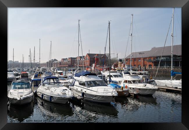 Swansea Marina Wales Framed Print by Kevin Round
