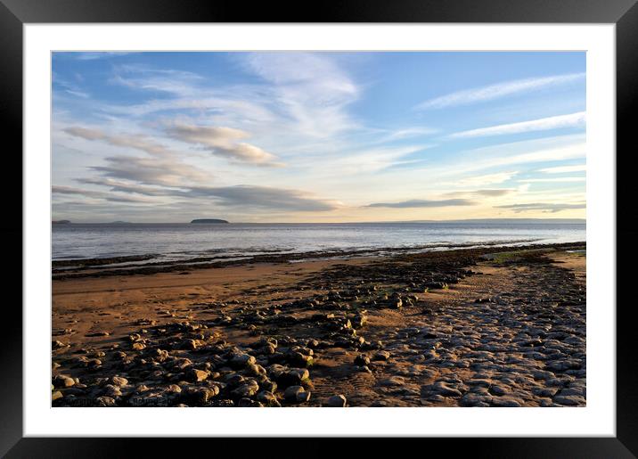 Sunset at Lavernock Point Wales Framed Mounted Print by Kevin Round