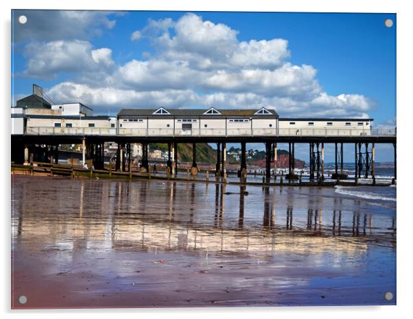 Teignmouth Pier  Acrylic by Darren Galpin