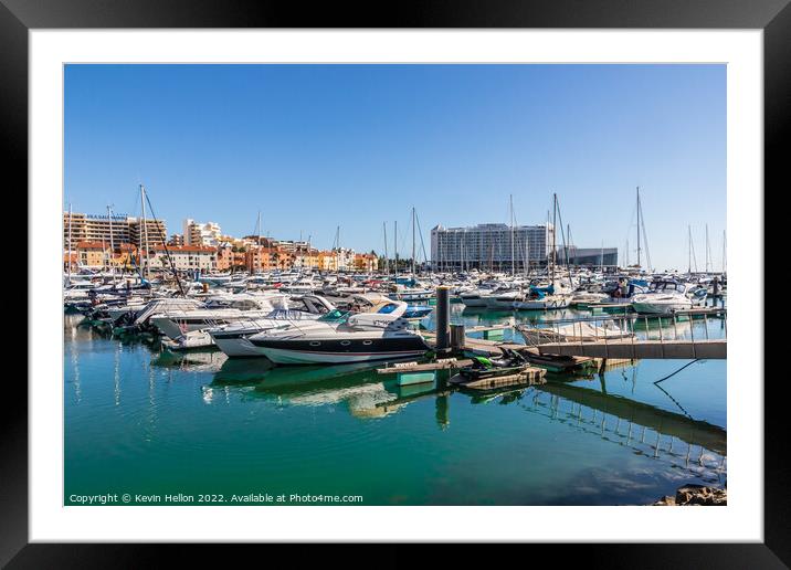 Vilamoura marina, Algarve, Portugal Framed Mounted Print by Kevin Hellon