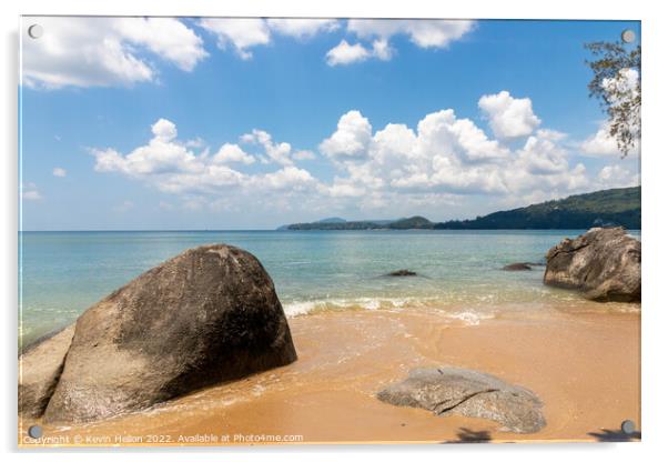 Hua Beach, Kamala, Phuket, Thailand Acrylic by Kevin Hellon