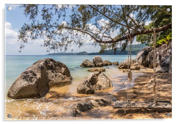 Hua Beach, Kamala, Phuket, Thailand Acrylic by Kevin Hellon