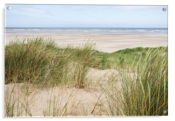 Ainsdale beach over the sand dunes Acrylic by Jason Wells