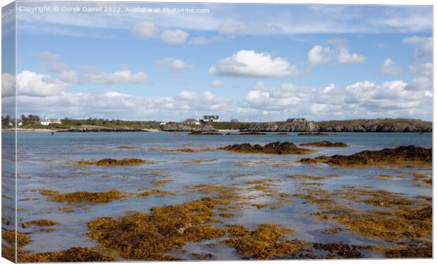 Tranquil Rhoscolyn Beach Anglesey Canvas Print by Derek Daniel