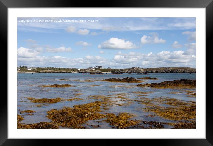 Tranquil Rhoscolyn Beach Anglesey Framed Mounted Print by Derek Daniel