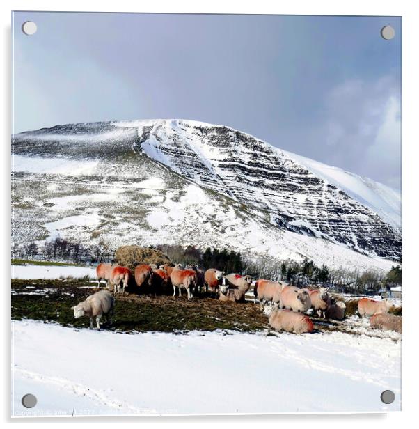 Mam Tor mountain, Derbyshire, UK. Acrylic by john hill