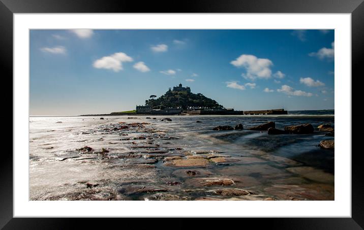 St Michaels Mount Framed Mounted Print by Apollo Aerial Photography