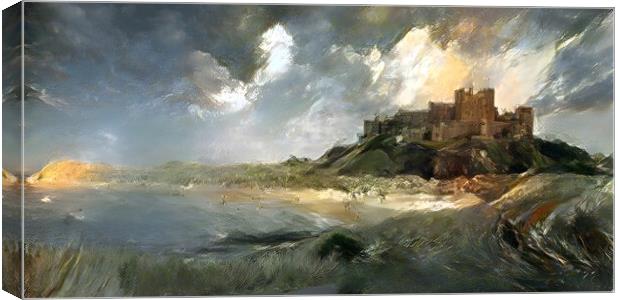 Bamburgh Castle Canvas Print by Picture Wizard