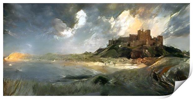 Bamburgh Castle Print by Picture Wizard