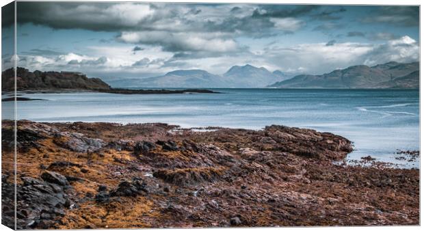 View from Skye to the Glenelg Peninsula Canvas Print by John Frid
