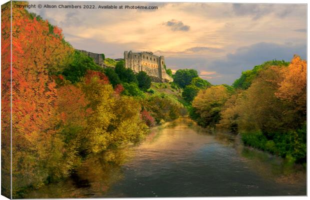 Richmond Castle Yorkshire  Canvas Print by Alison Chambers