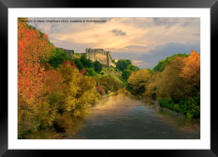 Richmond Castle Yorkshire  Framed Mounted Print by Alison Chambers