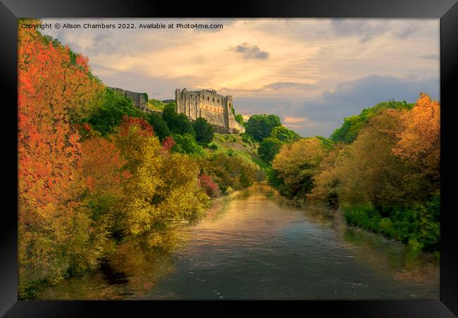Richmond Castle Yorkshire  Framed Print by Alison Chambers