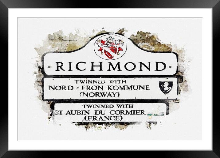 Richmond North Yorkshire Framed Mounted Print by Picture Wizard